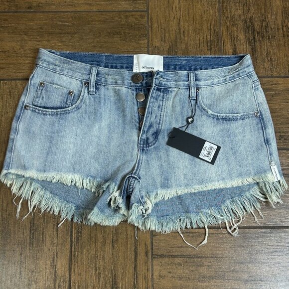 One Teaspoon Diamonde Bonita Distressed Denim Shorts Size 29 NWT $99 - Picture 10 of 10